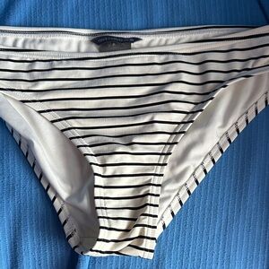 Vince Camuto Men's Black and White Striped Swim Briefs